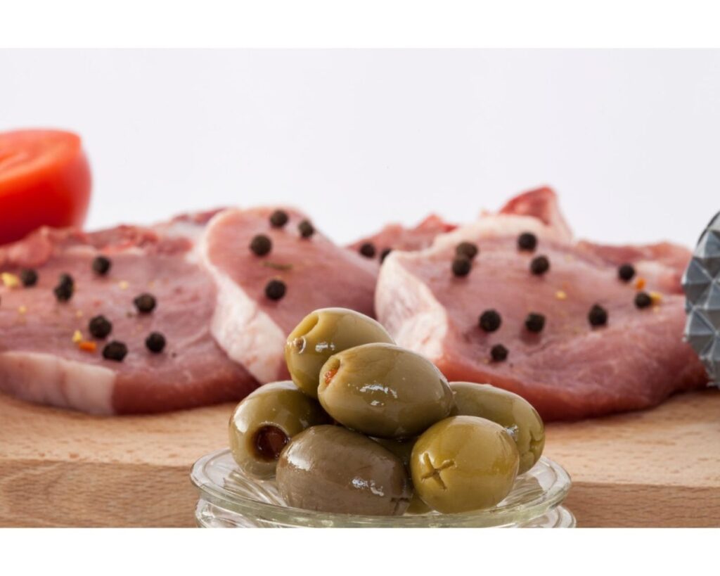 cotes de porc aux olives