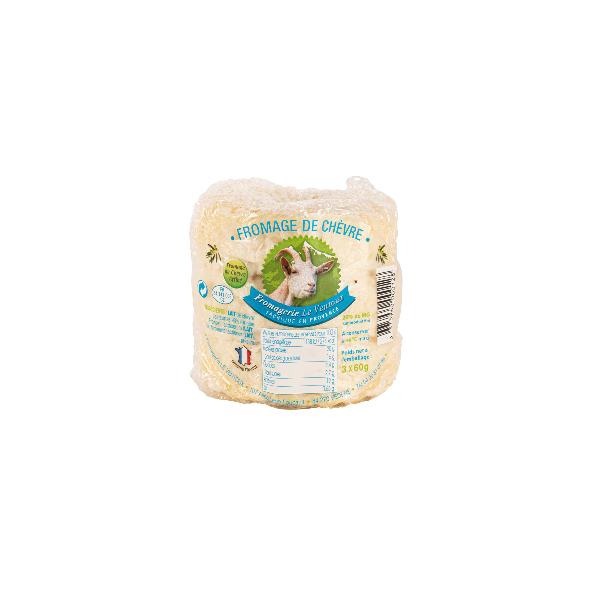 Rouleau de chèvre 3 × 60 g